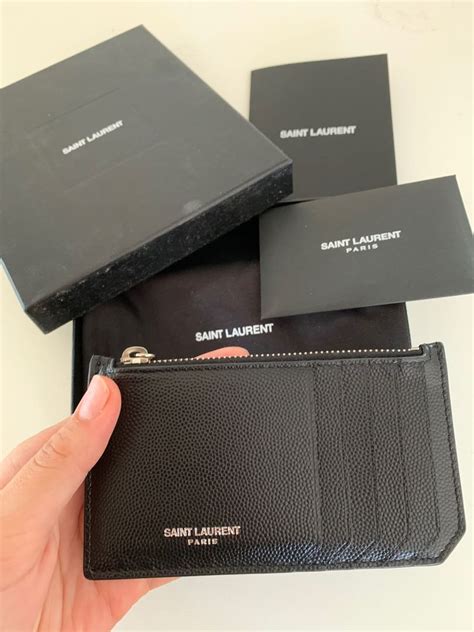 [REFERENCE] AUTHENTIC YSL CARD HOLDER IN BLACK